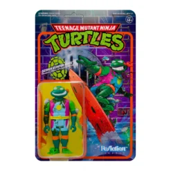 Super7 Teenage Mutant Ninja Turtles ReAction Figure Wave 3 - Sewer Surfer Michelangelo Animation