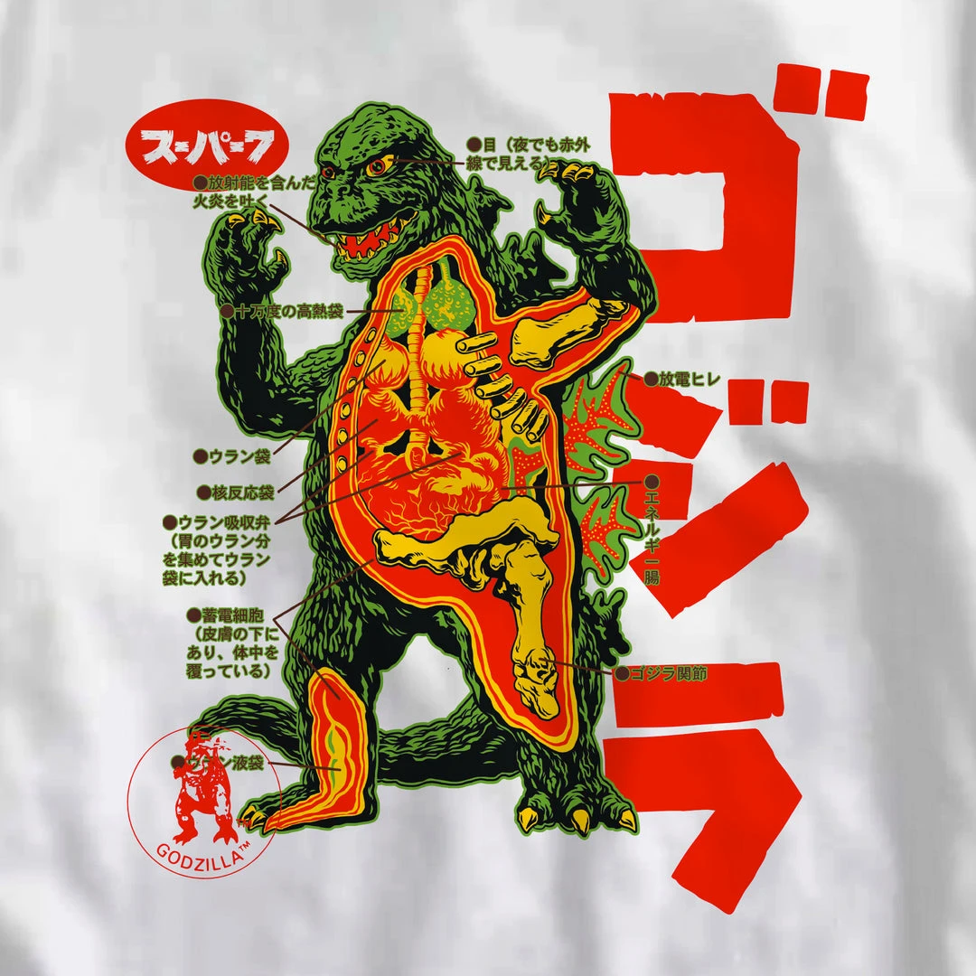 Super7 Toho T-Shirt - Anatomical Godzilla Ringer 4 Super7 Toho T-Shirt - Anatomical Godzilla Ringer