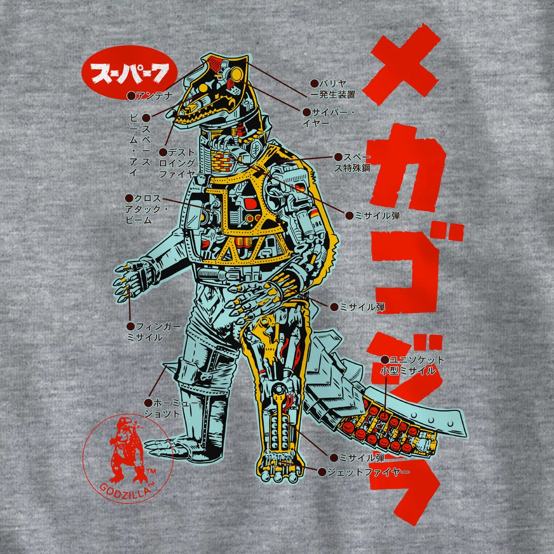Super7 Toho T-Shirt - Anatomical Mechagodzilla Ringer 4 Super7 Toho T-Shirt - Anatomical Mechagodzilla Ringer