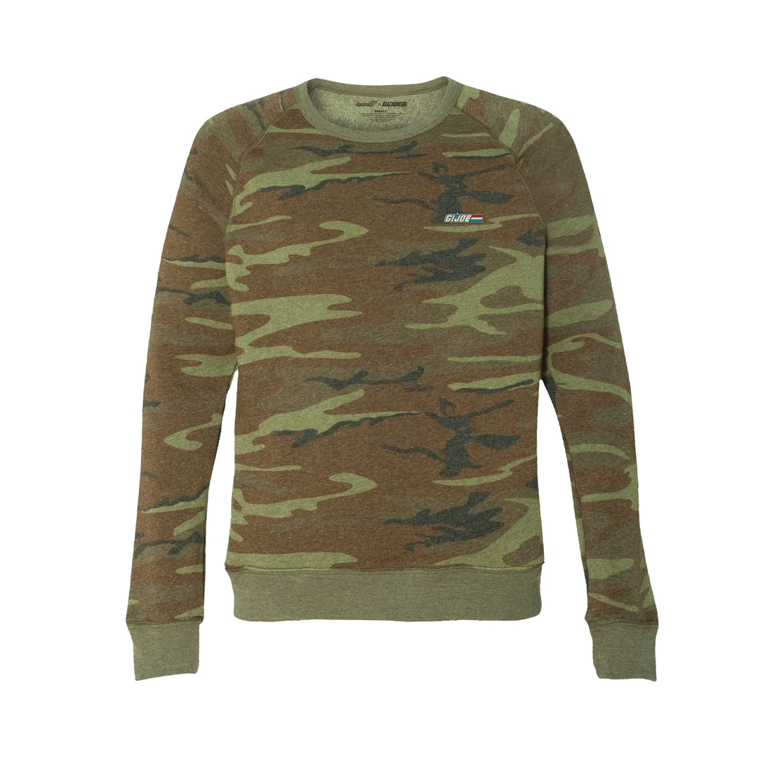 Super7 Movies & TV G.I. Joe Crewneck Sweatshirt - Joe Logo (Camo) 3 Super7 Movies & TV G.I. Joe Crewneck Sweatshirt - Joe Logo (Camo)