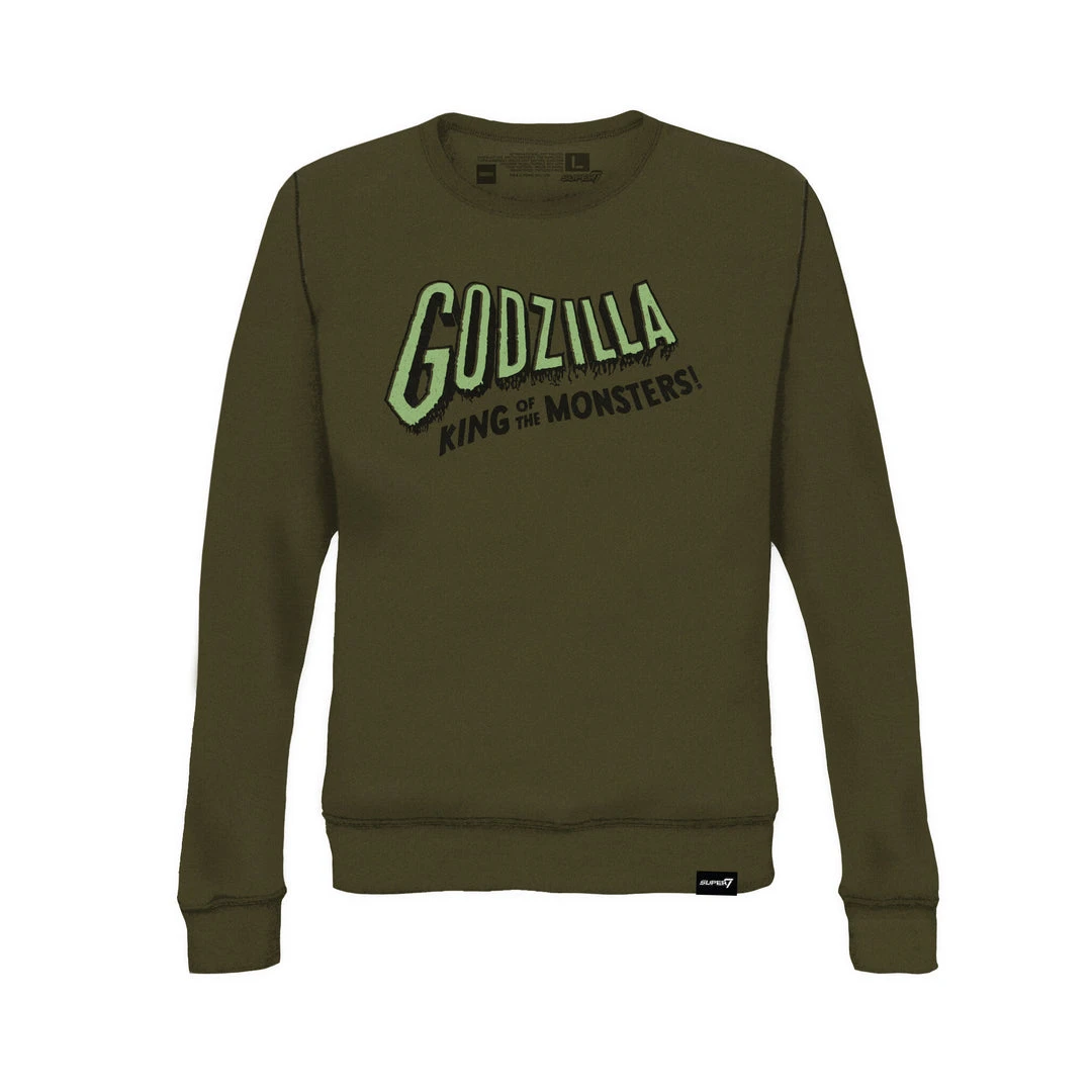 Super7 Toho Crewneck Sweatshirt - Godzilla King Of Monsters 3 Super7 Toho Crewneck Sweatshirt - Godzilla King Of Monsters