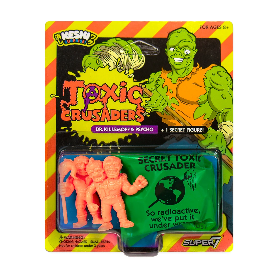Super7 Movies & TV Toxic Crusaders Keshi - Pack A (PINK) - Toxie, Headbanger & Secret Figure 3 Super7 Movies & TV Toxic Crusaders Keshi - Pack A (PINK) - Toxie, Headbanger & Secret Figure