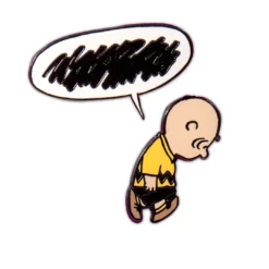 Super7 Peanuts Enamel Pin - Speech Bubble And Charlie Brown Set