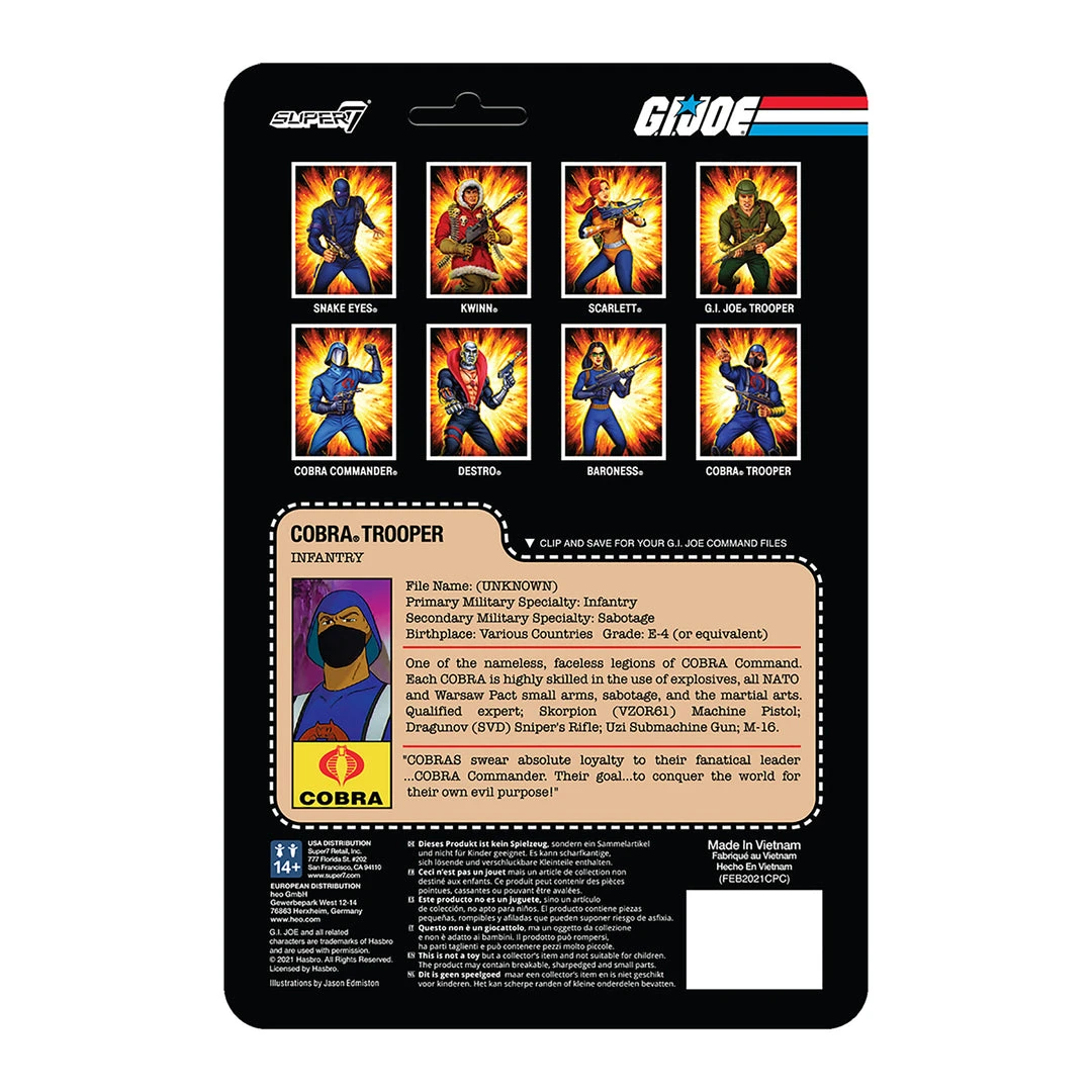 Super7 G.I. Joe ReAction Figures Wave 1 - Cobra Trooper H-back (Tan) Movies & TV 6 Super7 G.I. Joe ReAction Figures Wave 1 - Cobra Trooper H-back (Tan) Movies & TV