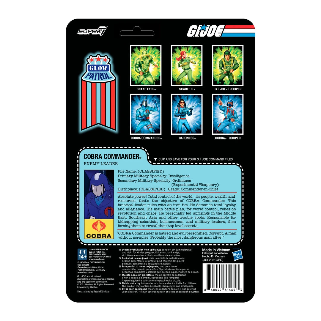 Super7 G.I. Joe ReAction Figures Wave 1b - Cobra Commander (Glow Patrol) 6 Super7 G.I. Joe ReAction Figures Wave 1b - Cobra Commander (Glow Patrol)