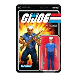 Super7 Movies & TV G.I. Joe ReAction Figures Wave 2 - Blueshirt Clean-Shaven (Tan)