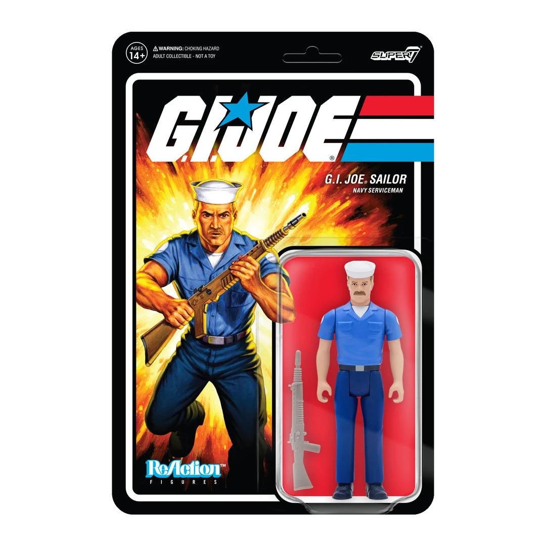 Super7 Movies & TV G.I. Joe ReAction Figures Wave 2 - Blueshirt Mustache (Pink) 3 Super7 Movies & TV G.I. Joe ReAction Figures Wave 2 - Blueshirt Mustache (Pink)