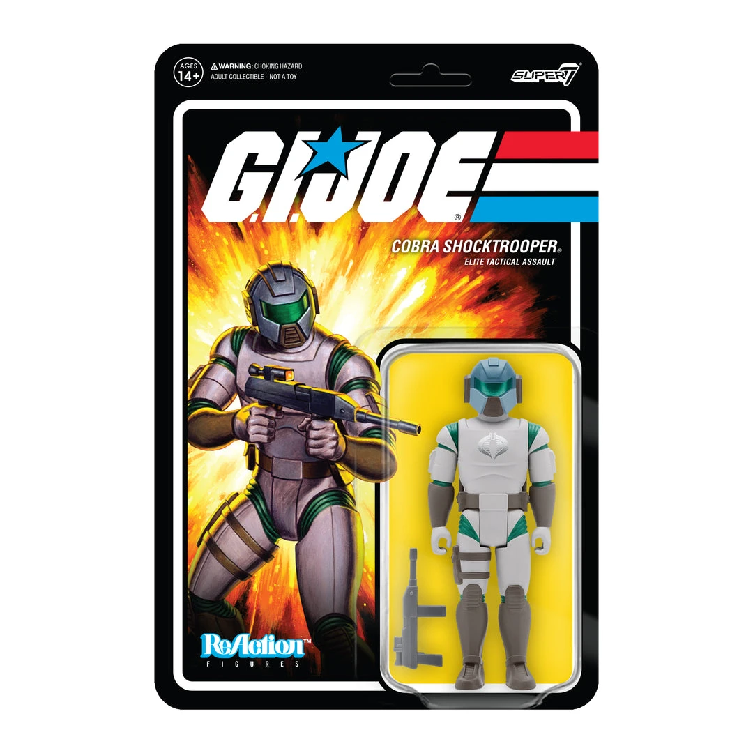 Super7 G.I. Joe ReAction Figures Wave 2 - Cobra Shocktrooper (Rifle B) Movies & TV 3 Super7 G.I. Joe ReAction Figures Wave 2 - Cobra Shocktrooper (Rifle B) Movies & TV
