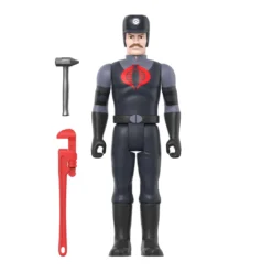 Super7 G.I. Joe ReAction Figures Wave 3 - Cobra Snakeling Factory Worker Mustache (Pink) Movies & TV