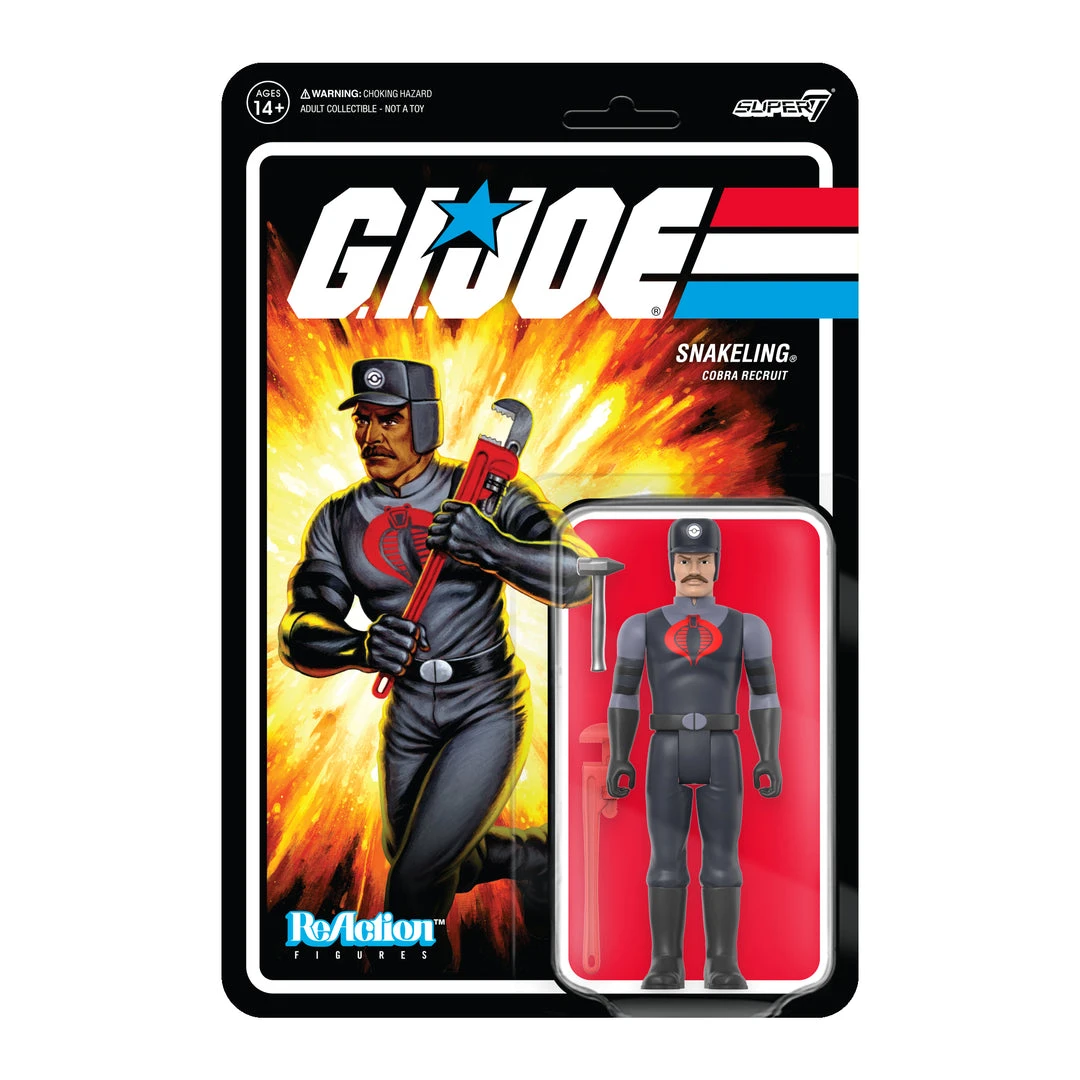 Super7 Movies & TV G.I. Joe ReAction Figures Wave 3 - Cobra Snakeling Factory Worker Mustache (Tan) 3 Super7 Movies & TV G.I. Joe ReAction Figures Wave 3 - Cobra Snakeling Factory Worker Mustache (Tan)