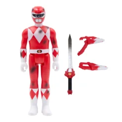 Super7 Mighty Morphin' Power Rangers Reaction Figure - Red Ranger (Battle Damaged) Movies & TV