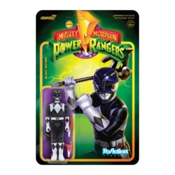 Super7 Mighty Morphin Power Rangers ReAction Figure Wave 2 - Black Ranger