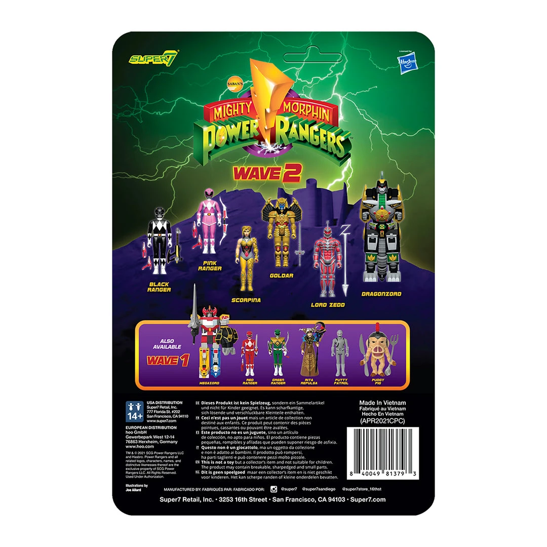 Super7 Mighty Morphin Power Rangers ReAction Figure Wave 2 - Dragonzord 4 Super7 Mighty Morphin Power Rangers ReAction Figure Wave 2 - Dragonzord