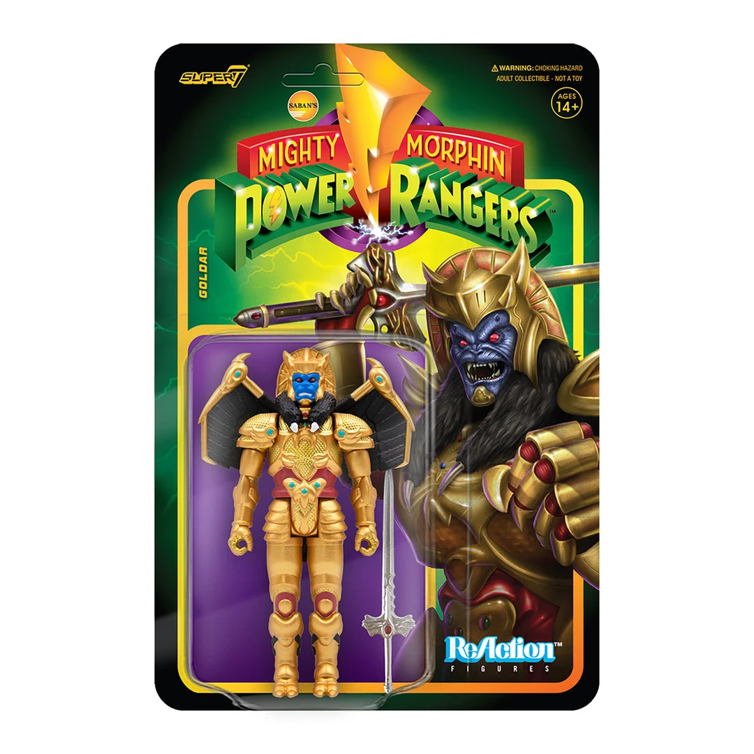 Super7 Mighty Morphin Power Rangers ReAction Figure Wave 2 - Goldar Movies & TV 3 Super7 Mighty Morphin Power Rangers ReAction Figure Wave 2 - Goldar Movies & TV