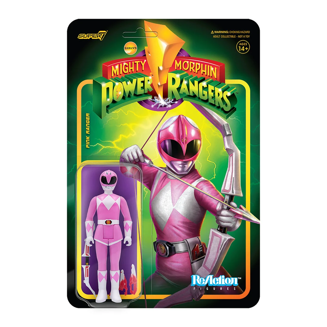 Super7 Mighty Morphin Power Rangers ReAction Figure Wave 2 - Pink Ranger 3 Super7 Mighty Morphin Power Rangers ReAction Figure Wave 2 - Pink Ranger