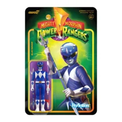 Super7 Mighty Morphin Power Rangers ReAction Figure Wave 3 - Blue Ranger Movies & TV