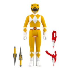 Super7 Movies & TV Mighty Morphin Power Rangers ReAction Figure Wave 3 - Yellow Ranger