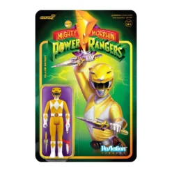 Super7 Movies & TV Mighty Morphin Power Rangers ReAction Figure Wave 3 - Yellow Ranger