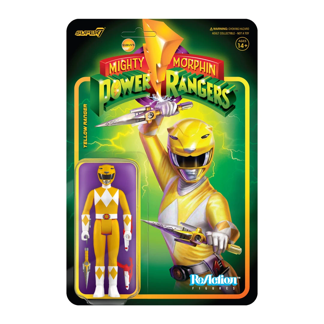 Super7 Movies & TV Mighty Morphin Power Rangers ReAction Figure Wave 3 - Yellow Ranger 3 Super7 Movies & TV Mighty Morphin Power Rangers ReAction Figure Wave 3 - Yellow Ranger