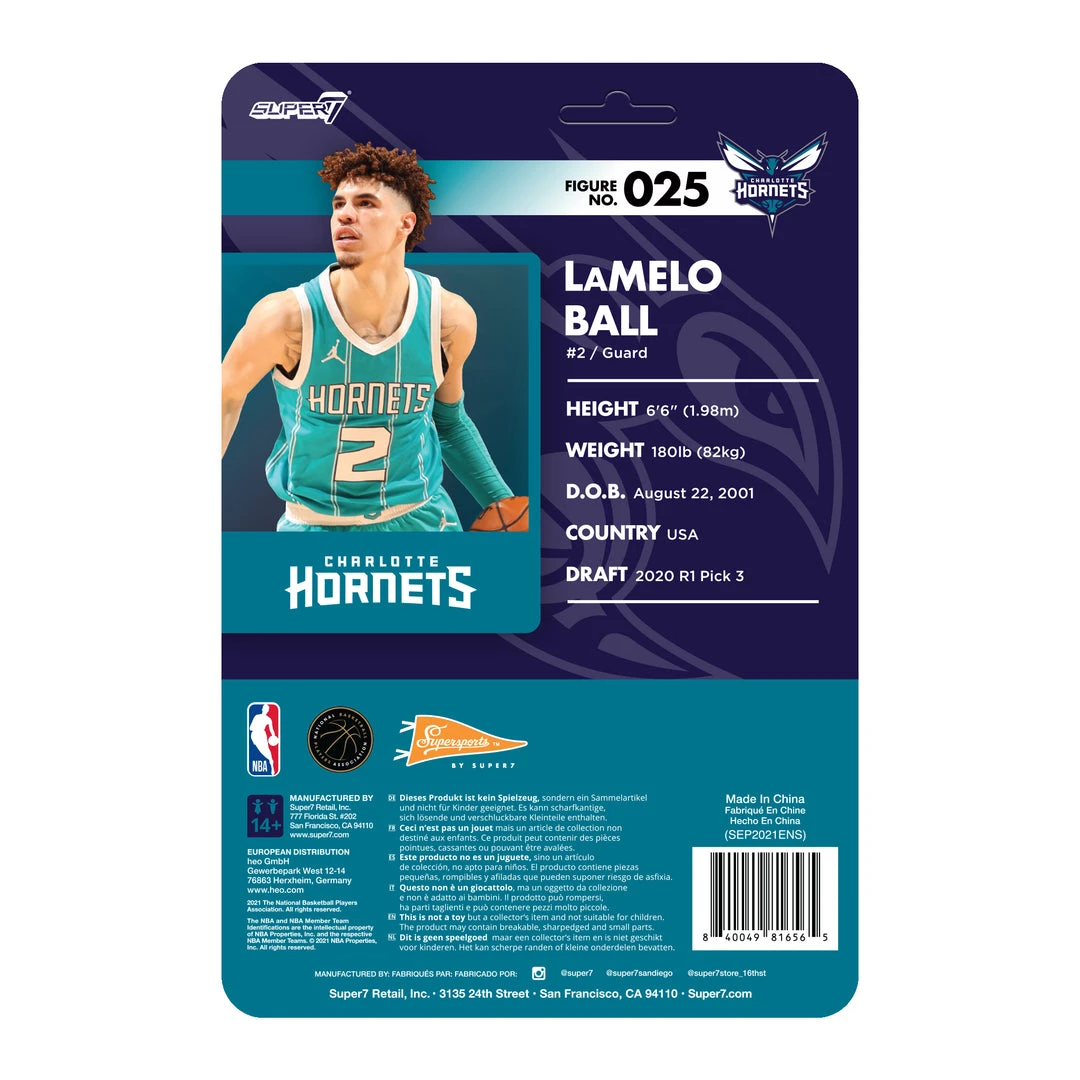 Super7 NBA Supersports Figure Wave 4 - LaMelo Ball (Hornets) 5 Super7 NBA Supersports Figure Wave 4 - LaMelo Ball (Hornets)