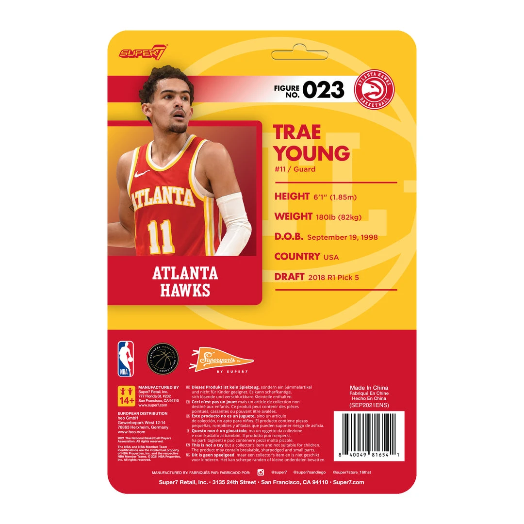 Super7 NBA Supersports Figure Wave 4 - Trae Young (Hawks) 5 Super7 NBA Supersports Figure Wave 4 - Trae Young (Hawks)