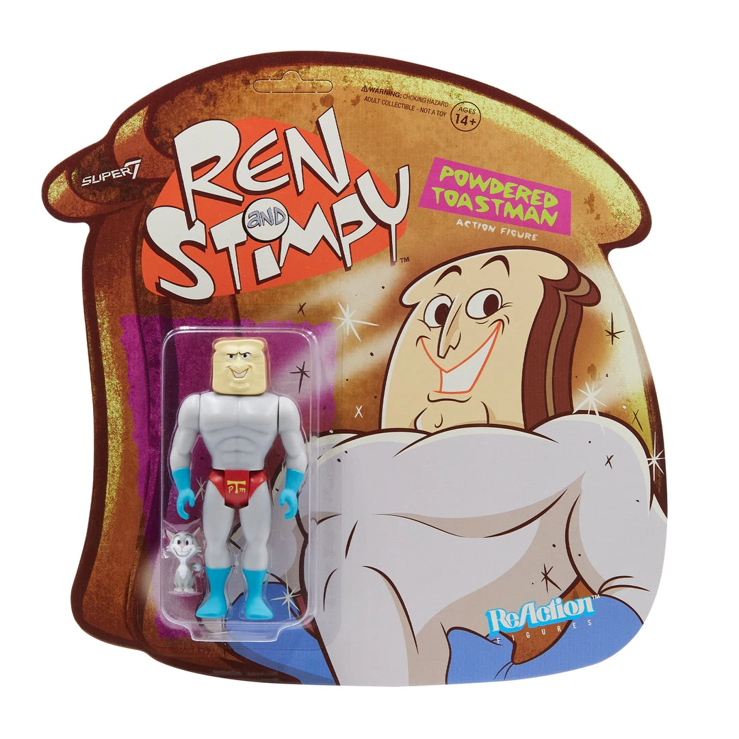 Super7 Ren & Stimpy ReAction Figure Wave 1 - Powdered Toast Man Movies & TV 3 Super7 Ren & Stimpy ReAction Figure Wave 1 - Powdered Toast Man Movies & TV