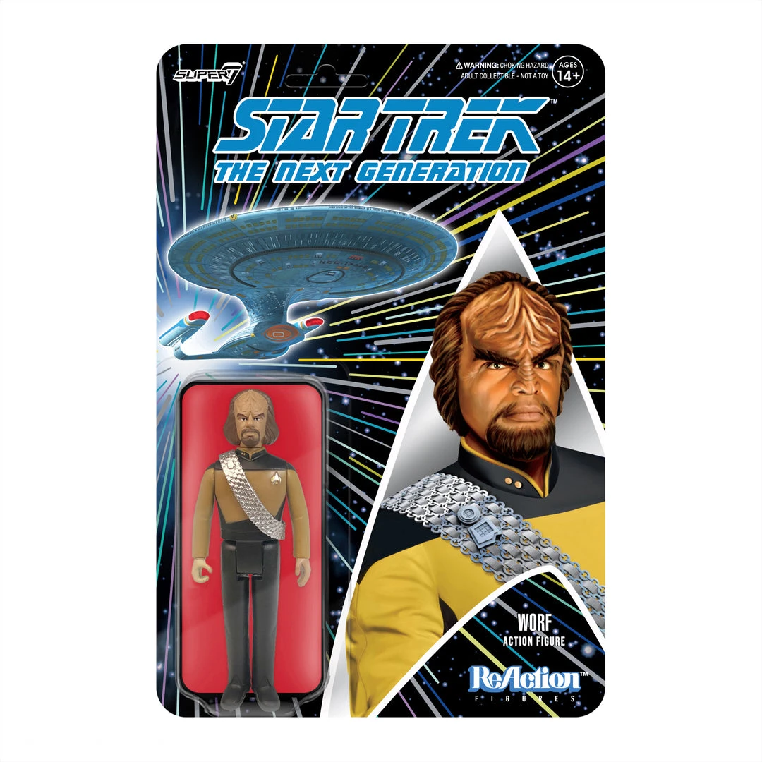 Super7 Star Trek: The Next Generation ReAction Figure Wave 1 - Worf Movies & TV 3 Super7 Star Trek: The Next Generation ReAction Figure Wave 1 - Worf Movies & TV