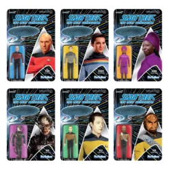 Super7 Star Trek: The Next Generation Wave 1 6 Figure Set Movies & TV