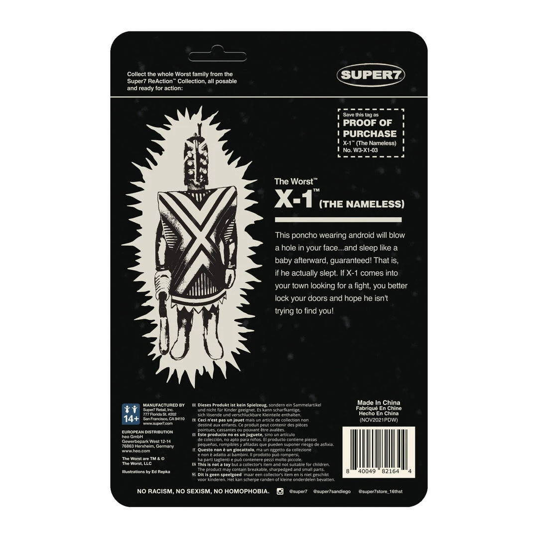 Super7 The Worst ReAction Figures Wave 3C - X-1 (REMCO Glow) SDCC 22 5 Super7 The Worst ReAction Figures Wave 3C - X-1 (REMCO Glow) SDCC 22