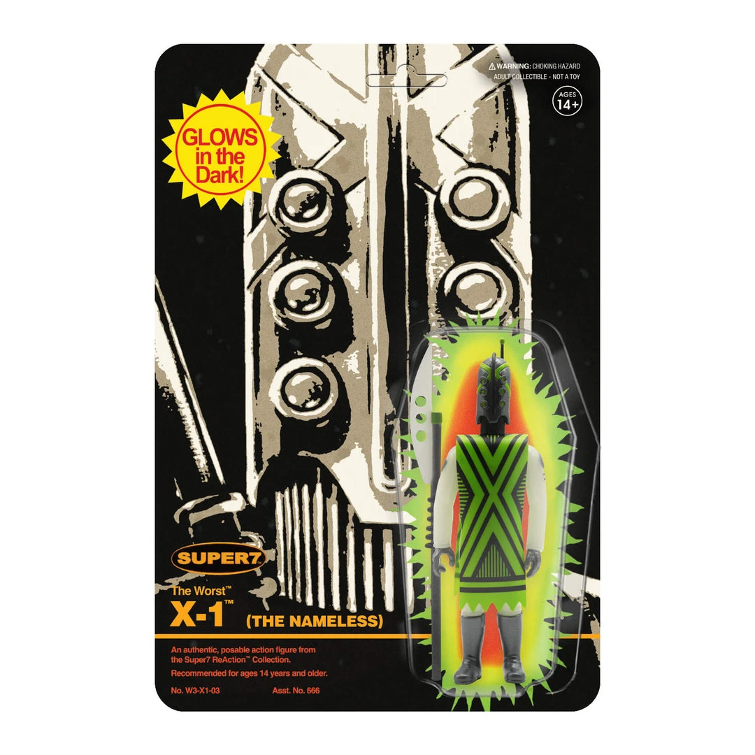 Super7 The Worst ReAction Figures Wave 3C - X-1 (REMCO Glow) SDCC 22 3 Super7 The Worst ReAction Figures Wave 3C - X-1 (REMCO Glow) SDCC 22
