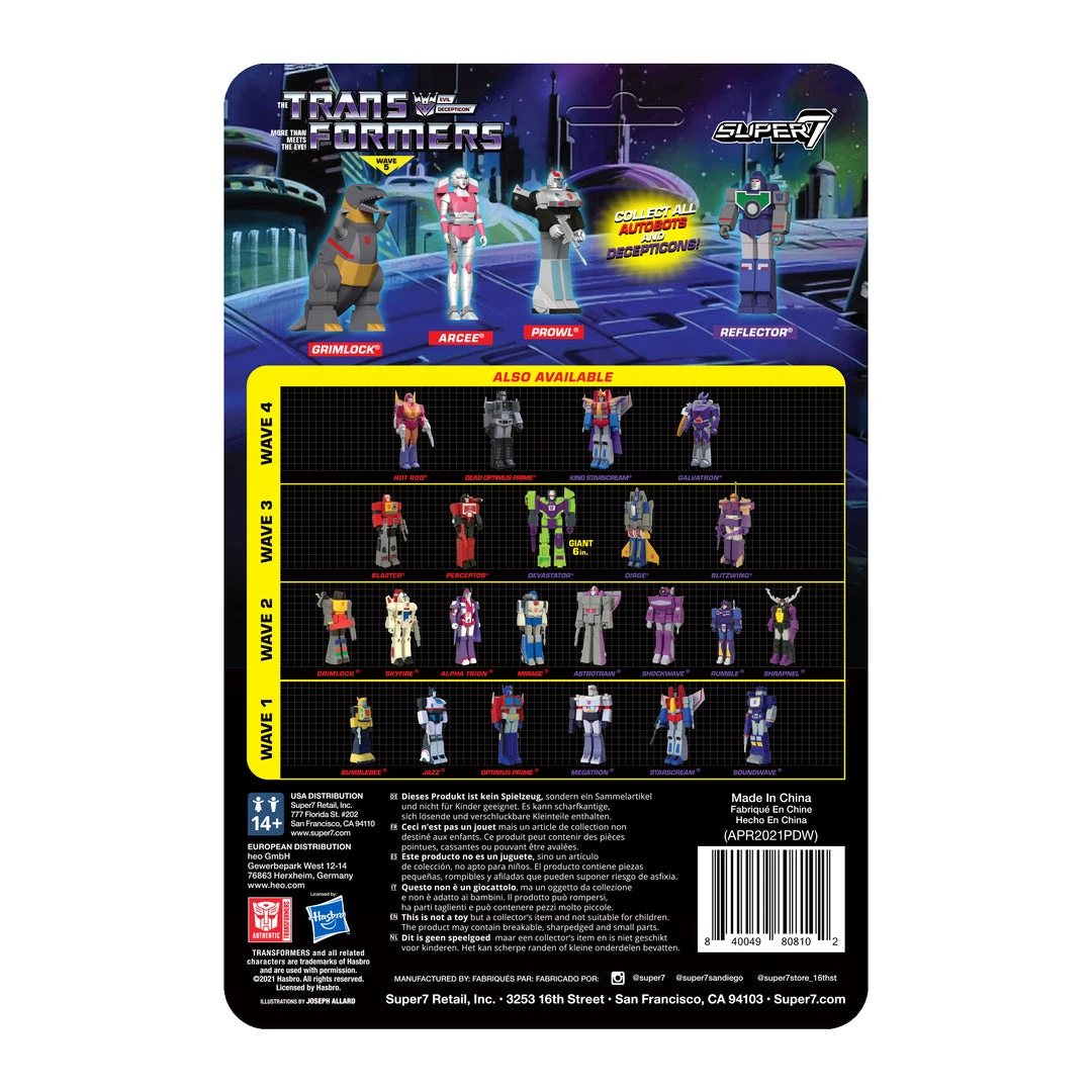 Super7 Animation Transformers ReAction Figure Wave 5 - Reflector 5 Super7 Animation Transformers ReAction Figure Wave 5 - Reflector