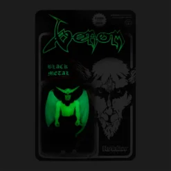 Super7 Venom ReAction Figure - Black Metal (Glow In The Dark) Music