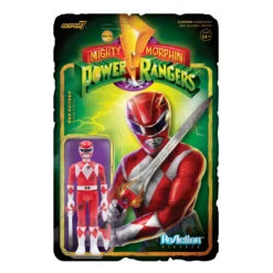 Super7 Mighty Morphin' Power Rangers Reaction Figure - Red Ranger (Battle Damaged) Movies & TV