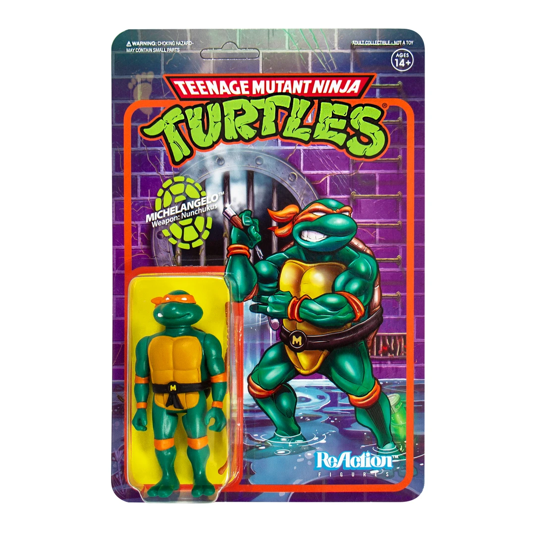 Super7 Movies & TV Teenage Mutant Ninja Turtles ReAction Figure - Michelangelo 3 Super7 Movies & TV Teenage Mutant Ninja Turtles ReAction Figure - Michelangelo