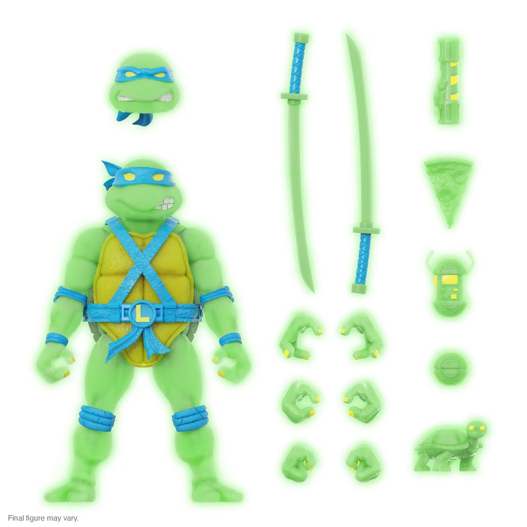 Super7 Teenage Mutant Ninja Turtles ULTIMATES! - Leonardo [Mutagen Ooze Glow] (Pre-Order Exclusive)