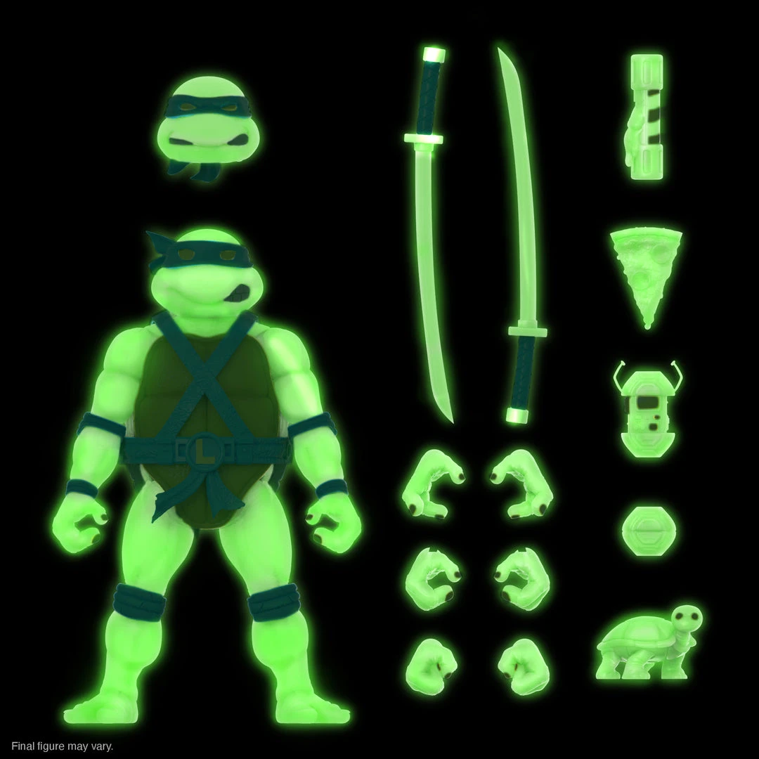 Super7 Teenage Mutant Ninja Turtles ULTIMATES! - Leonardo [Mutagen Ooze Glow] (Pre-Order Exclusive)