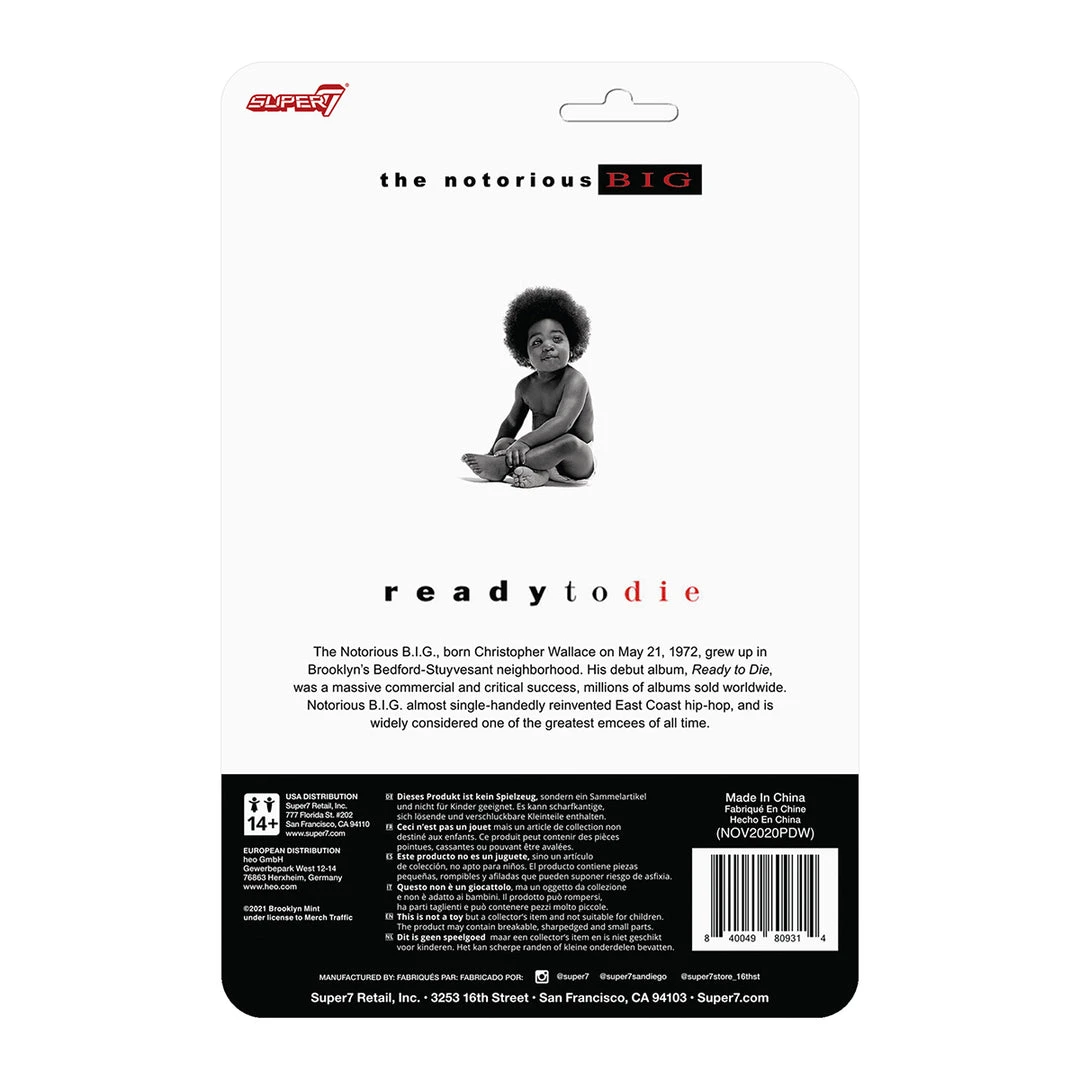 Super7 Music Notorious B.I.G. ReAction Figure - The Original 5 Super7 Music Notorious B.I.G. ReAction Figure - The Original